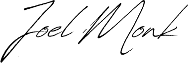 Joel Monk Handwritten signature