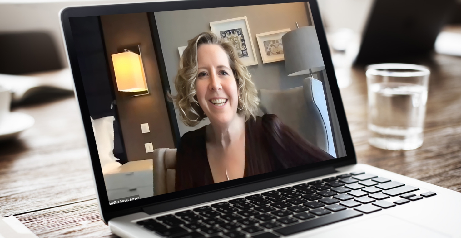 Dr. Schwartz on a Laptop Screen